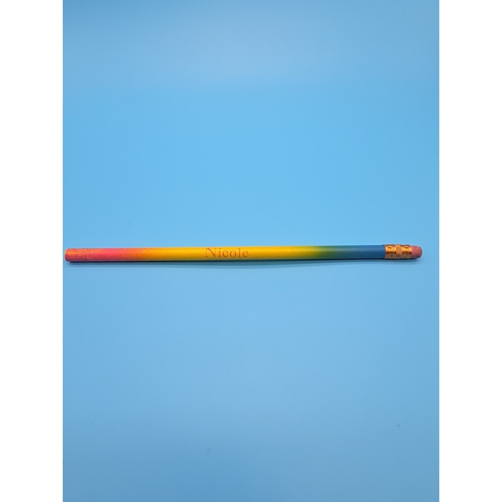 Vintage "Nicole" Rainbow Pencil Unused Name